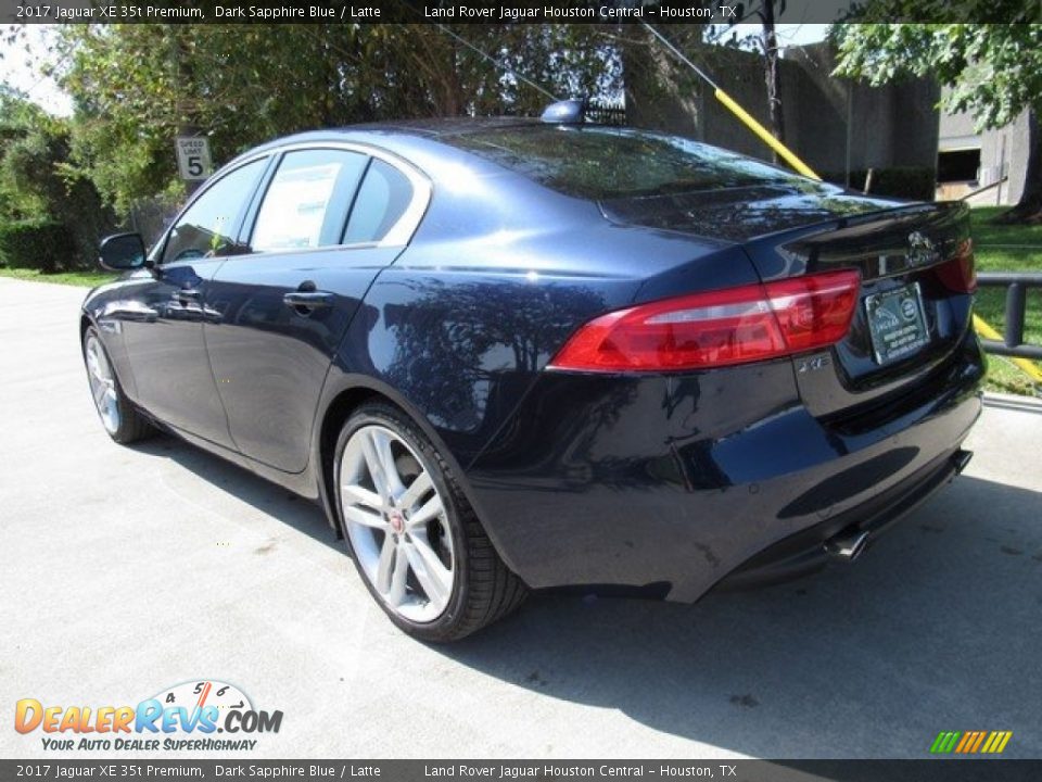 2017 Jaguar XE 35t Premium Dark Sapphire Blue / Latte Photo #12