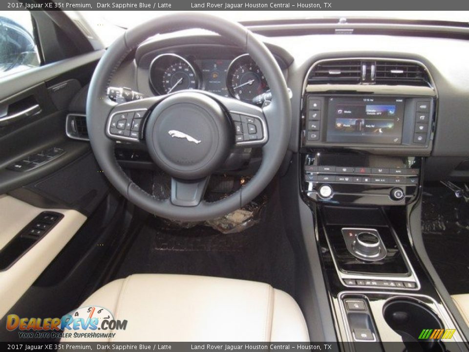 2017 Jaguar XE 35t Premium Dark Sapphire Blue / Latte Photo #13