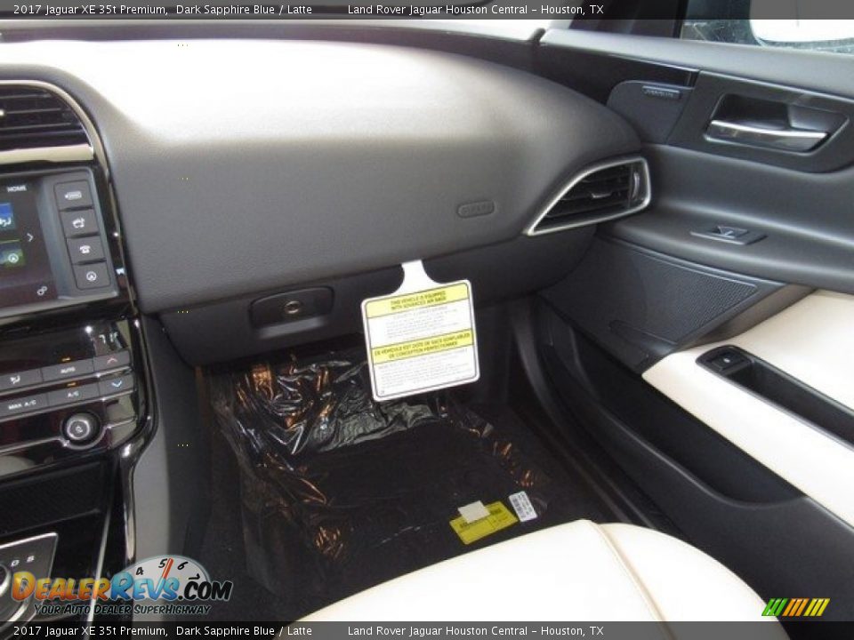 2017 Jaguar XE 35t Premium Dark Sapphire Blue / Latte Photo #14