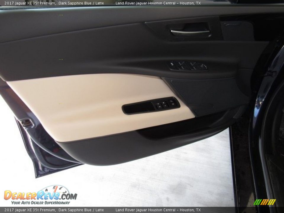 2017 Jaguar XE 35t Premium Dark Sapphire Blue / Latte Photo #18