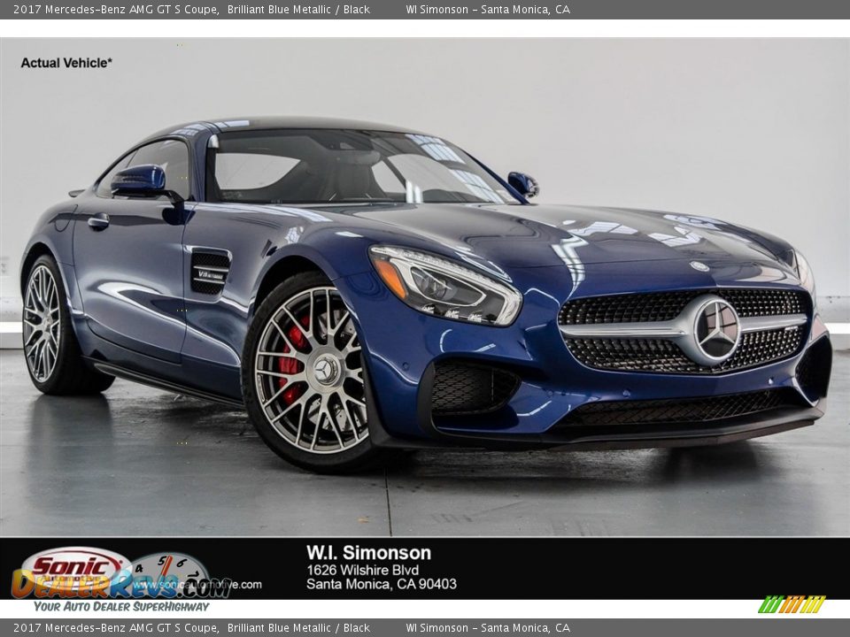 2017 Mercedes-Benz AMG GT S Coupe Brilliant Blue Metallic / Black Photo #1