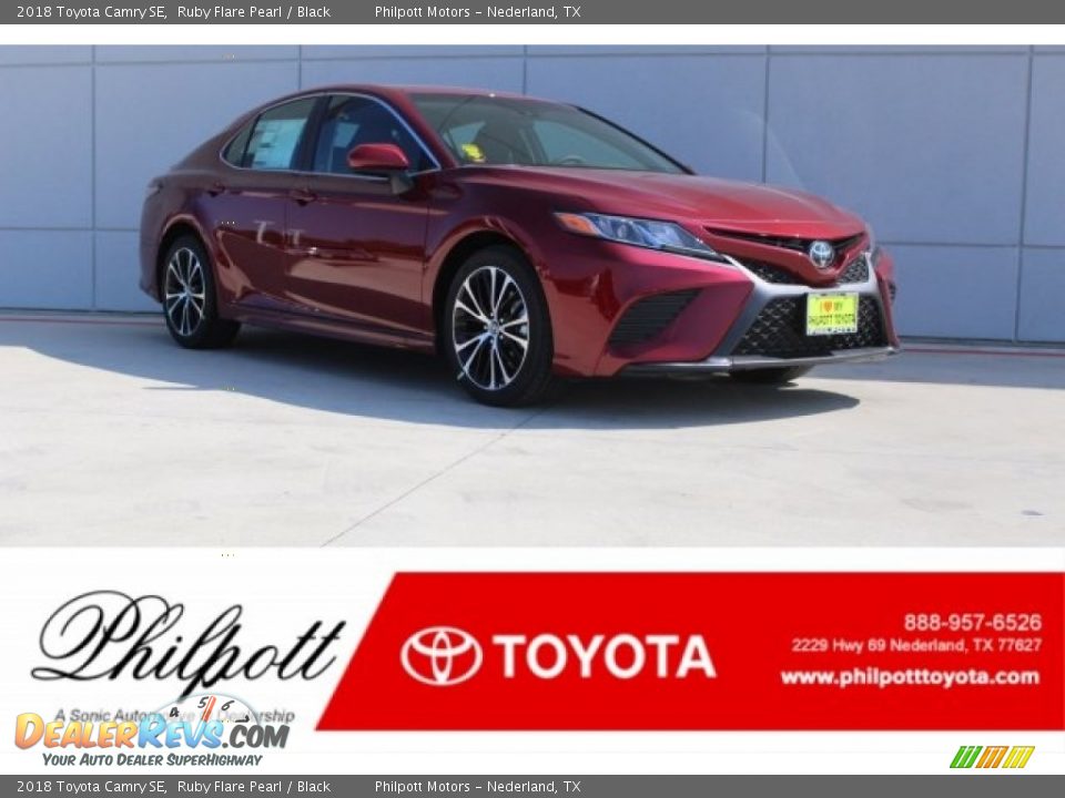 2018 Toyota Camry SE Ruby Flare Pearl / Black Photo #1