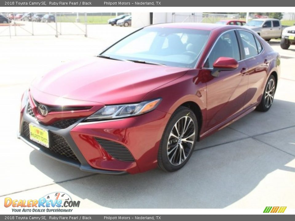 2018 Toyota Camry SE Ruby Flare Pearl / Black Photo #3