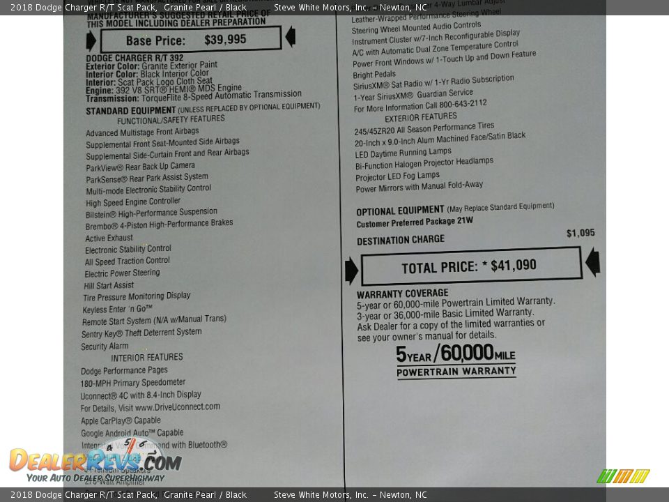 2018 Dodge Charger R/T Scat Pack Granite Pearl / Black Photo #33