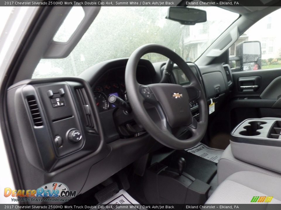 2017 Chevrolet Silverado 2500HD Work Truck Double Cab 4x4 Summit White / Dark Ash/Jet Black Photo #17
