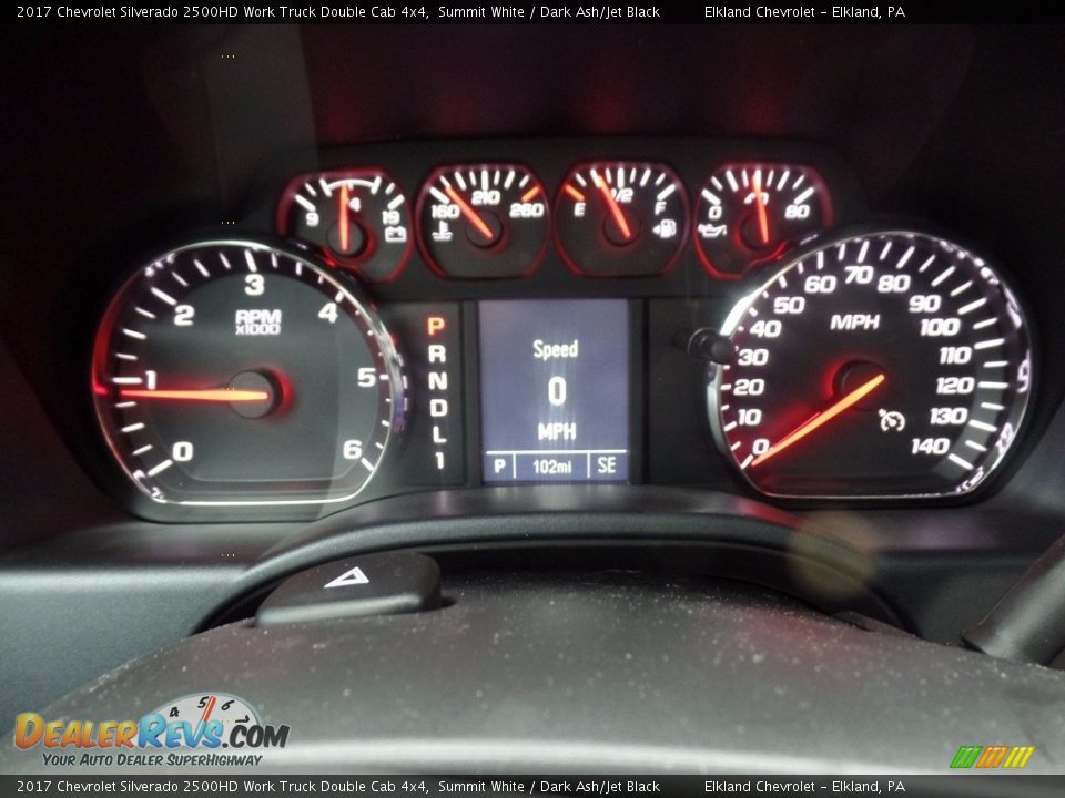 2017 Chevrolet Silverado 2500HD Work Truck Double Cab 4x4 Summit White / Dark Ash/Jet Black Photo #25