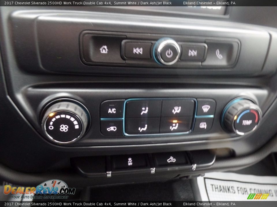 2017 Chevrolet Silverado 2500HD Work Truck Double Cab 4x4 Summit White / Dark Ash/Jet Black Photo #31