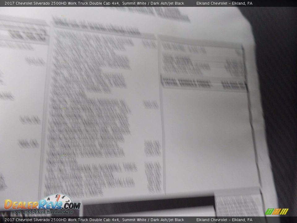 2017 Chevrolet Silverado 2500HD Work Truck Double Cab 4x4 Summit White / Dark Ash/Jet Black Photo #36