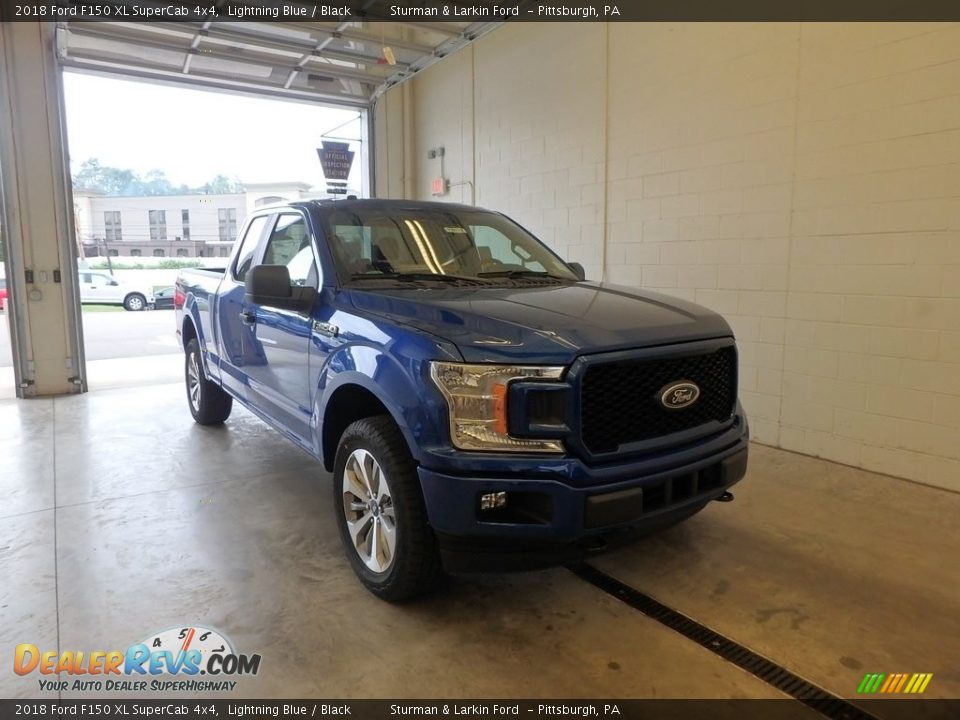 2018 Ford F150 XL SuperCab 4x4 Lightning Blue / Black Photo #1