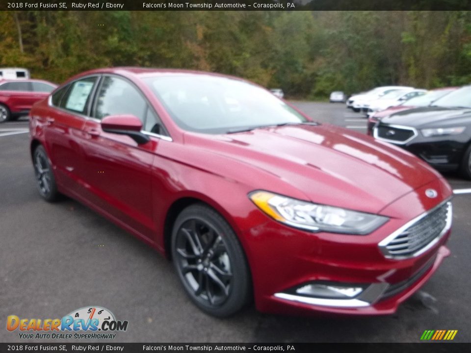 2018 Ford Fusion SE Ruby Red / Ebony Photo #3