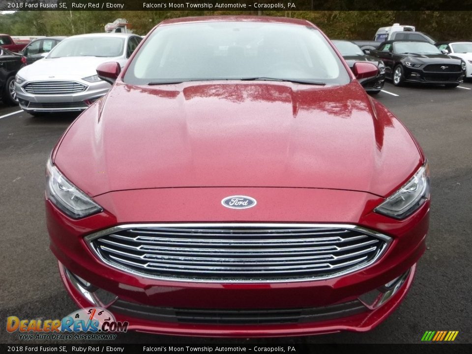 2018 Ford Fusion SE Ruby Red / Ebony Photo #4