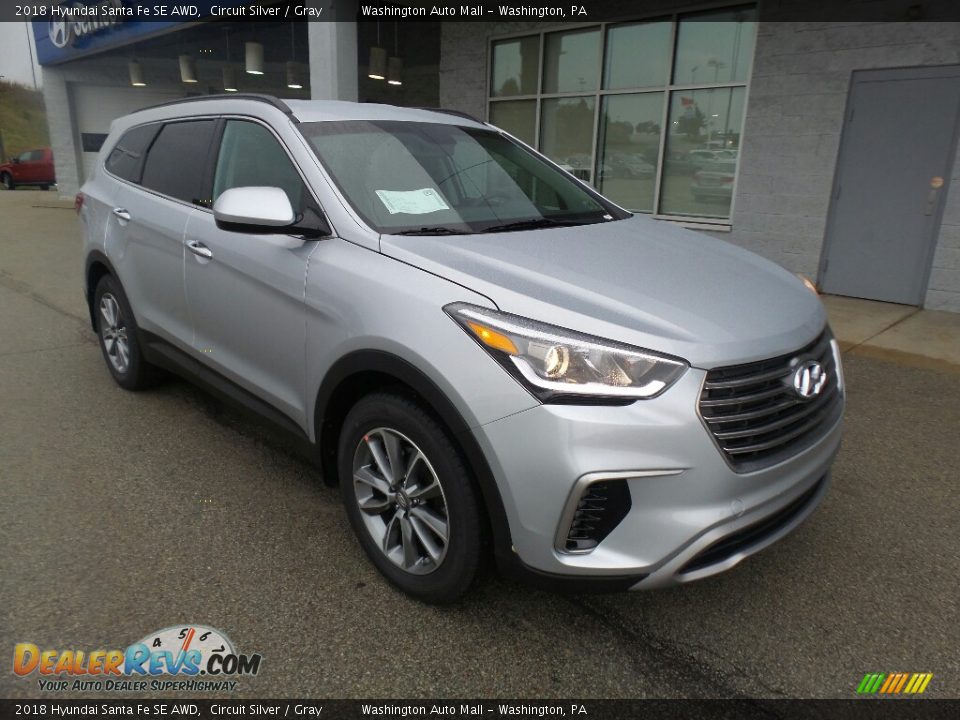 2018 Hyundai Santa Fe SE AWD Circuit Silver / Gray Photo #1