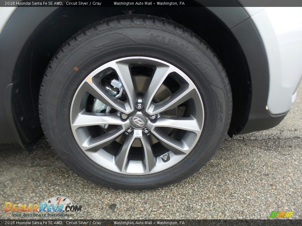 2018 Hyundai Santa Fe SE AWD Circuit Silver / Gray Photo #3
