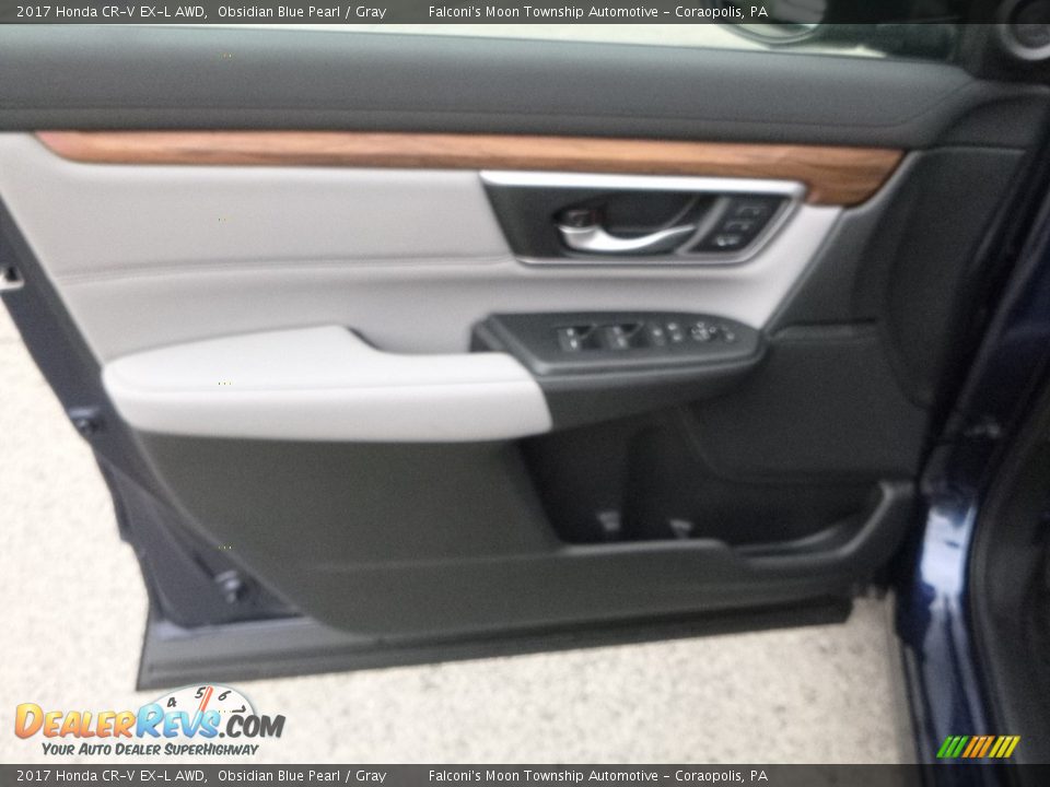 2017 Honda CR-V EX-L AWD Obsidian Blue Pearl / Gray Photo #11