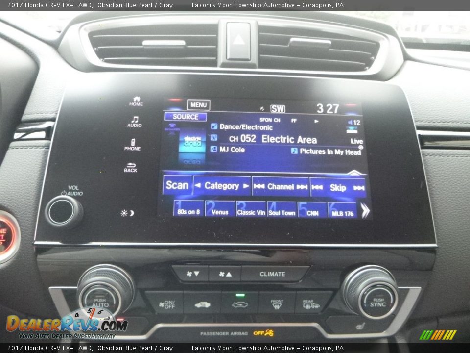 2017 Honda CR-V EX-L AWD Obsidian Blue Pearl / Gray Photo #14