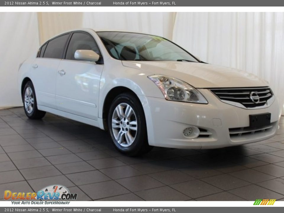2012 Nissan Altima 2.5 S Winter Frost White / Charcoal Photo #2