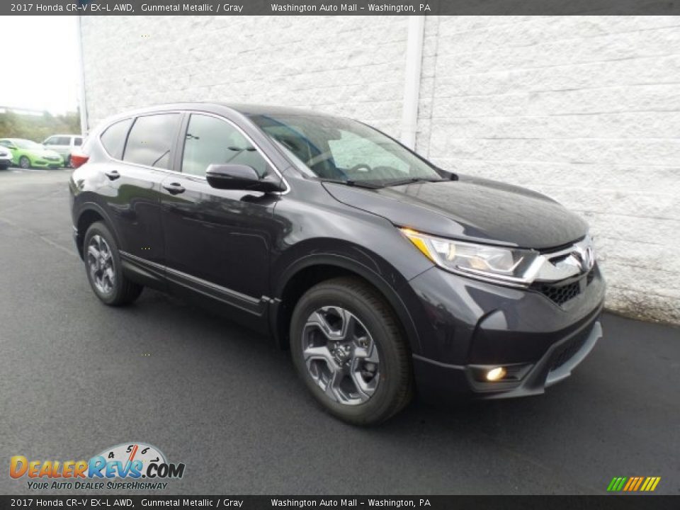 2017 Honda CR-V EX-L AWD Gunmetal Metallic / Gray Photo #1