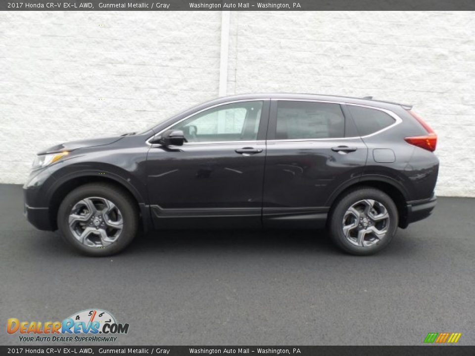 2017 Honda CR-V EX-L AWD Gunmetal Metallic / Gray Photo #6
