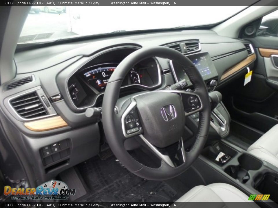 2017 Honda CR-V EX-L AWD Gunmetal Metallic / Gray Photo #8