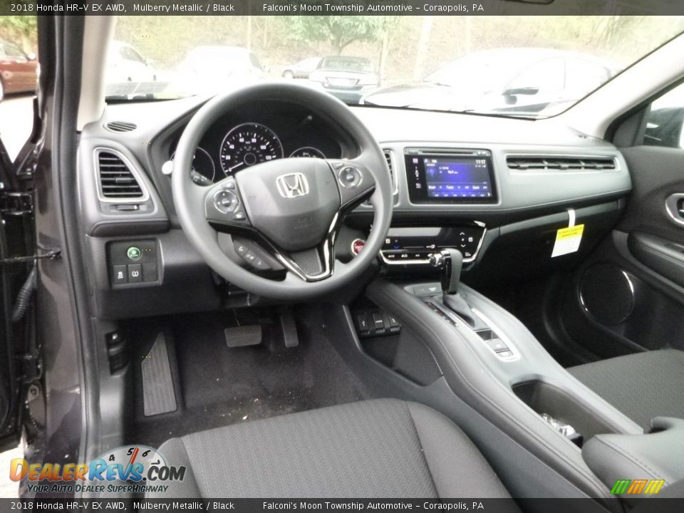 Black Interior - 2018 Honda HR-V EX AWD Photo #10