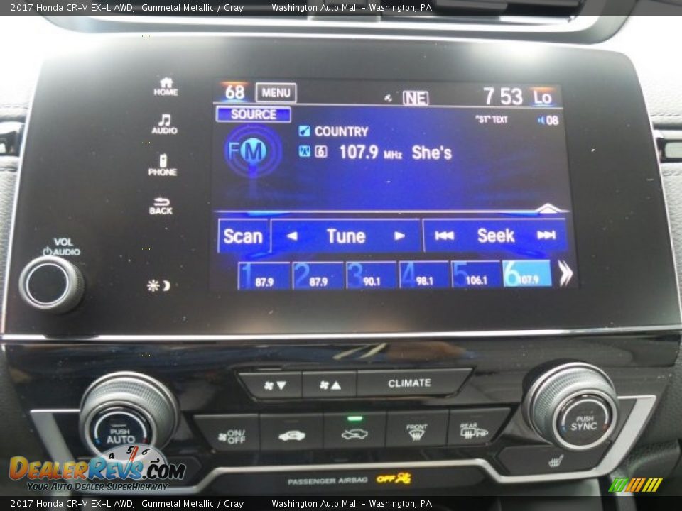 2017 Honda CR-V EX-L AWD Gunmetal Metallic / Gray Photo #23