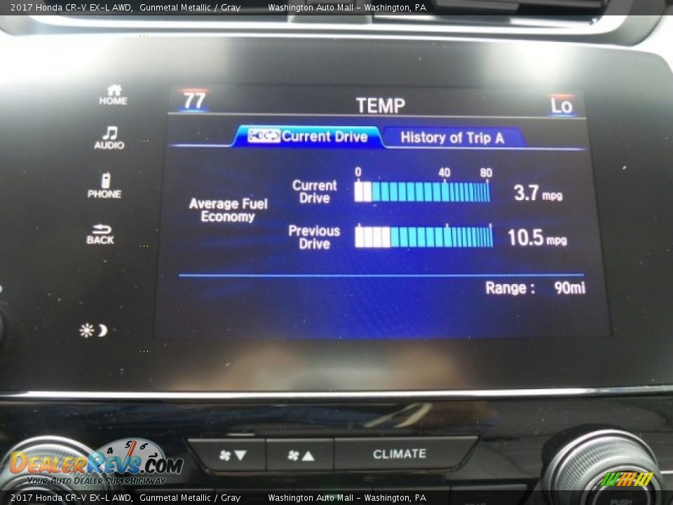 2017 Honda CR-V EX-L AWD Gunmetal Metallic / Gray Photo #26