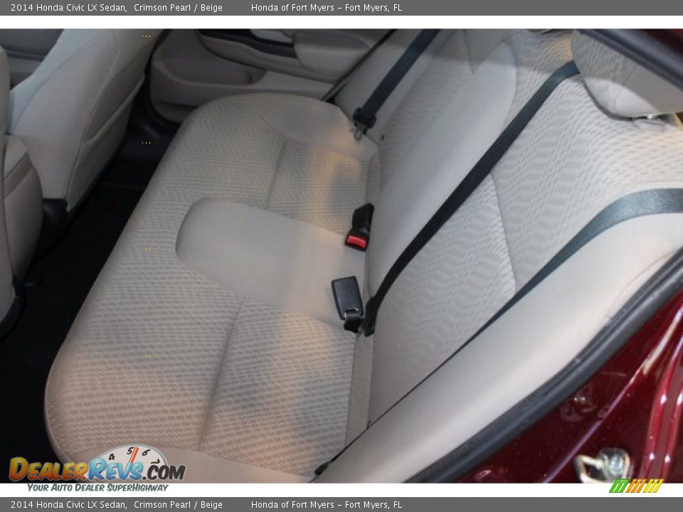 2014 Honda Civic LX Sedan Crimson Pearl / Beige Photo #24