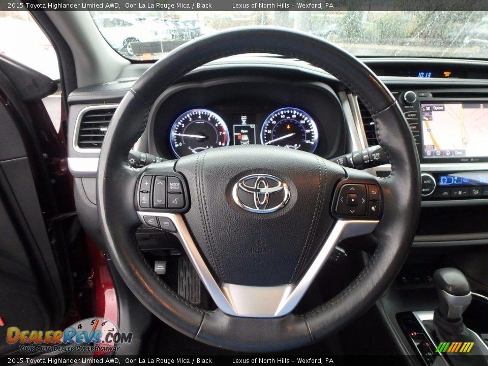 2015 Toyota Highlander Limited AWD Ooh La La Rouge Mica / Black Photo #17