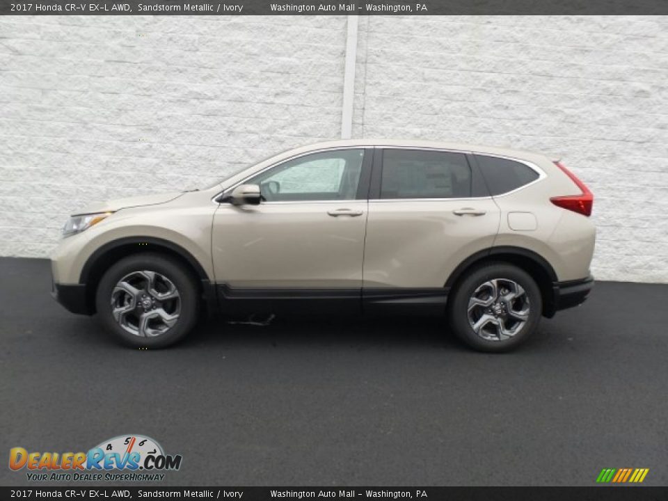 2017 Honda CR-V EX-L AWD Sandstorm Metallic / Ivory Photo #6