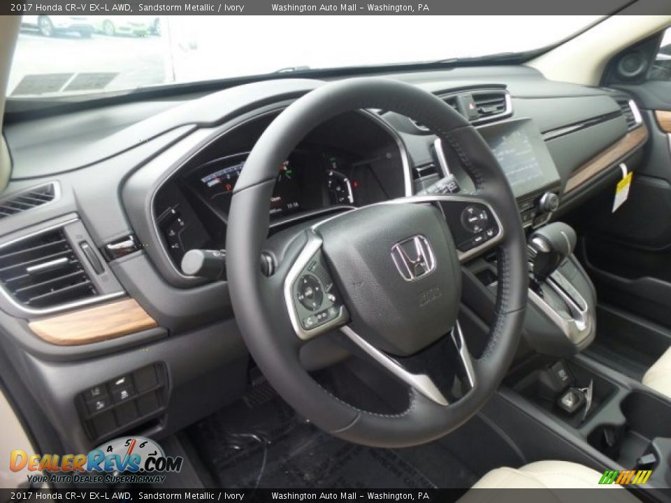2017 Honda CR-V EX-L AWD Sandstorm Metallic / Ivory Photo #8