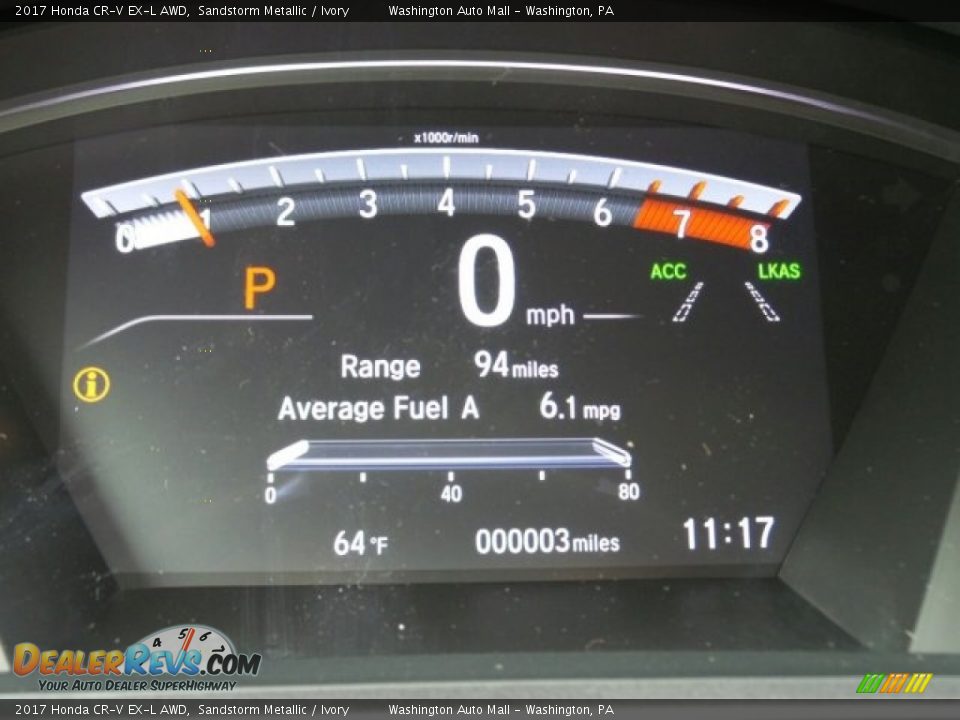 2017 Honda CR-V EX-L AWD Sandstorm Metallic / Ivory Photo #15