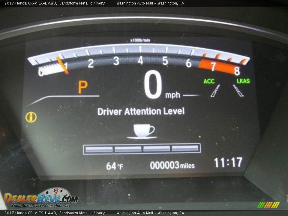 2017 Honda CR-V EX-L AWD Sandstorm Metallic / Ivory Photo #16