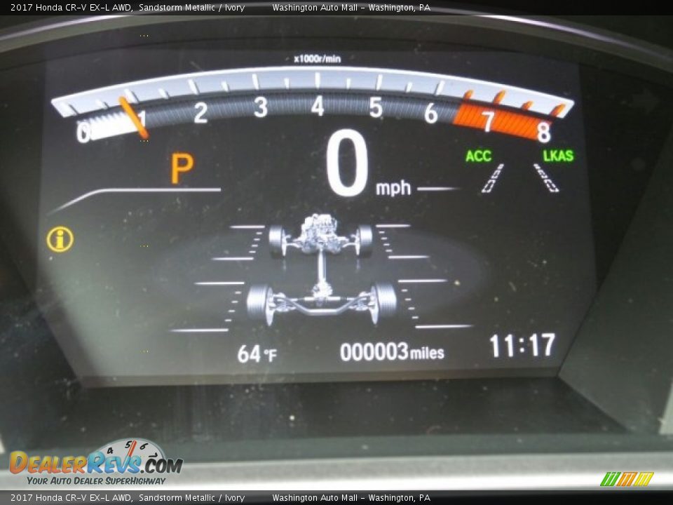 2017 Honda CR-V EX-L AWD Sandstorm Metallic / Ivory Photo #17