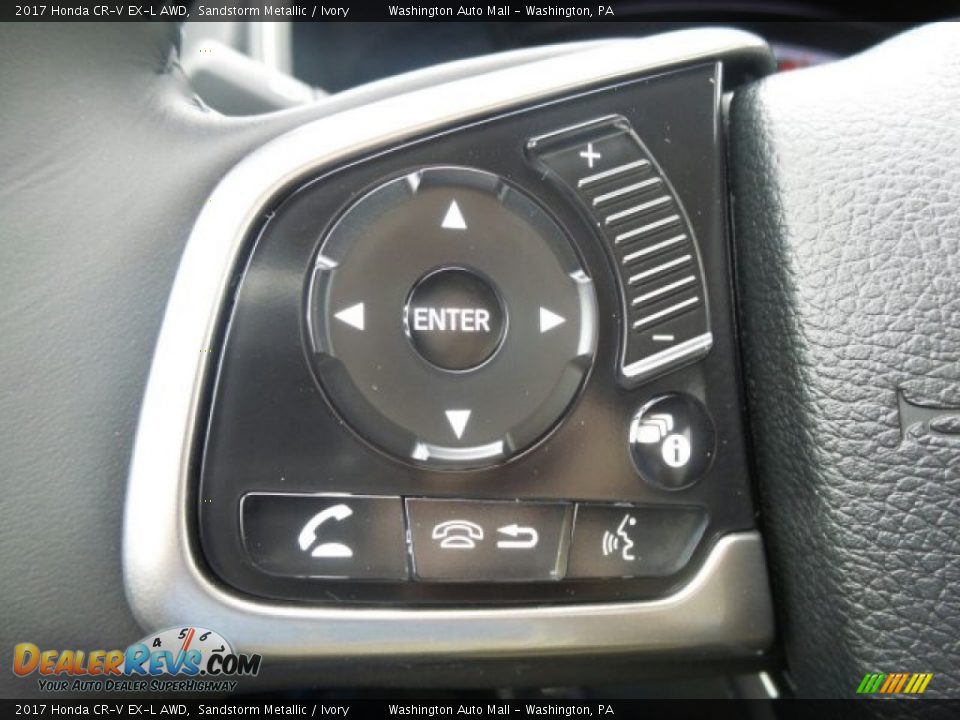 2017 Honda CR-V EX-L AWD Sandstorm Metallic / Ivory Photo #19