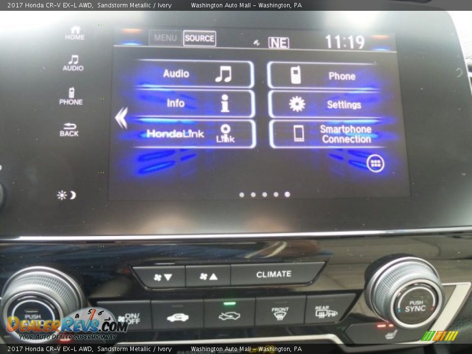 2017 Honda CR-V EX-L AWD Sandstorm Metallic / Ivory Photo #24