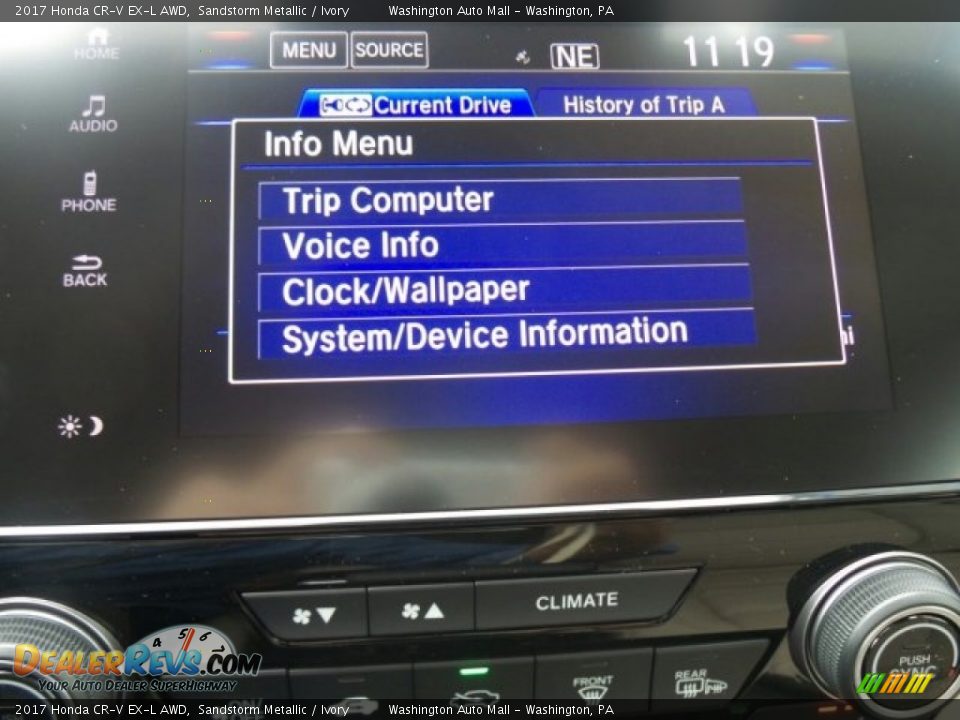 2017 Honda CR-V EX-L AWD Sandstorm Metallic / Ivory Photo #25