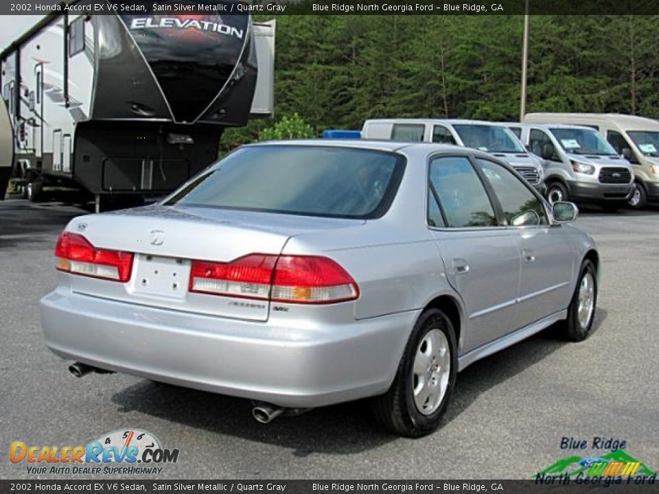 2002 Honda Accord EX V6 Sedan Satin Silver Metallic / Quartz Gray Photo #5
