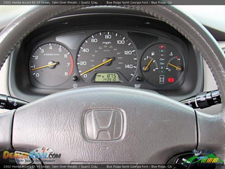 2002 Honda Accord EX V6 Sedan Satin Silver Metallic / Quartz Gray Photo #22