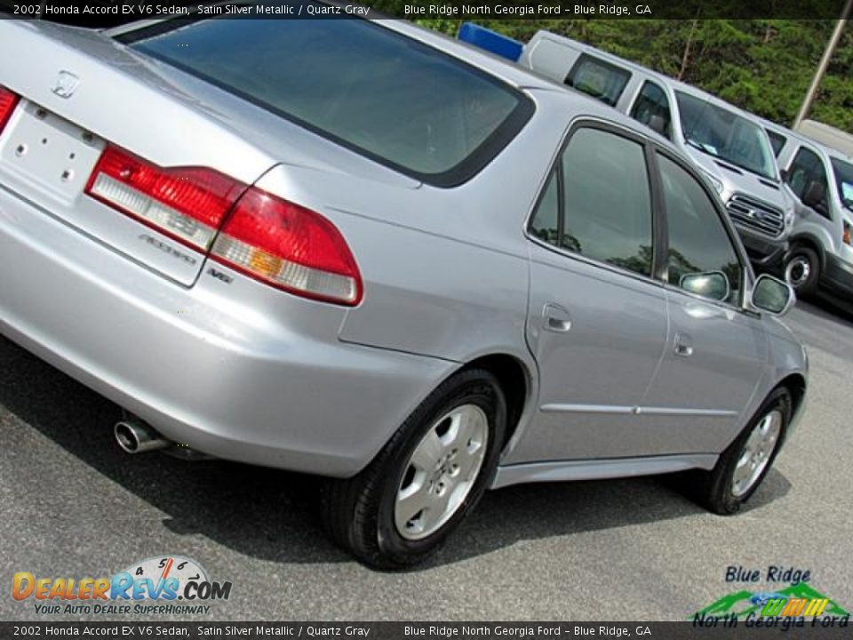 2002 Honda Accord EX V6 Sedan Satin Silver Metallic / Quartz Gray Photo #30