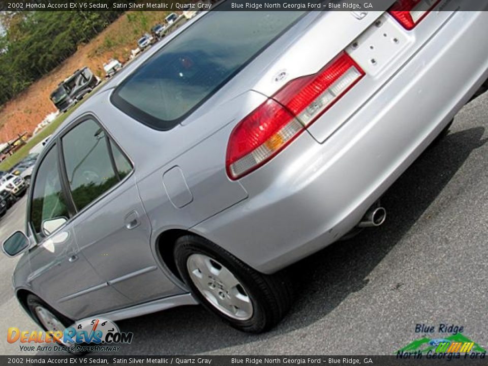 2002 Honda Accord EX V6 Sedan Satin Silver Metallic / Quartz Gray Photo #31
