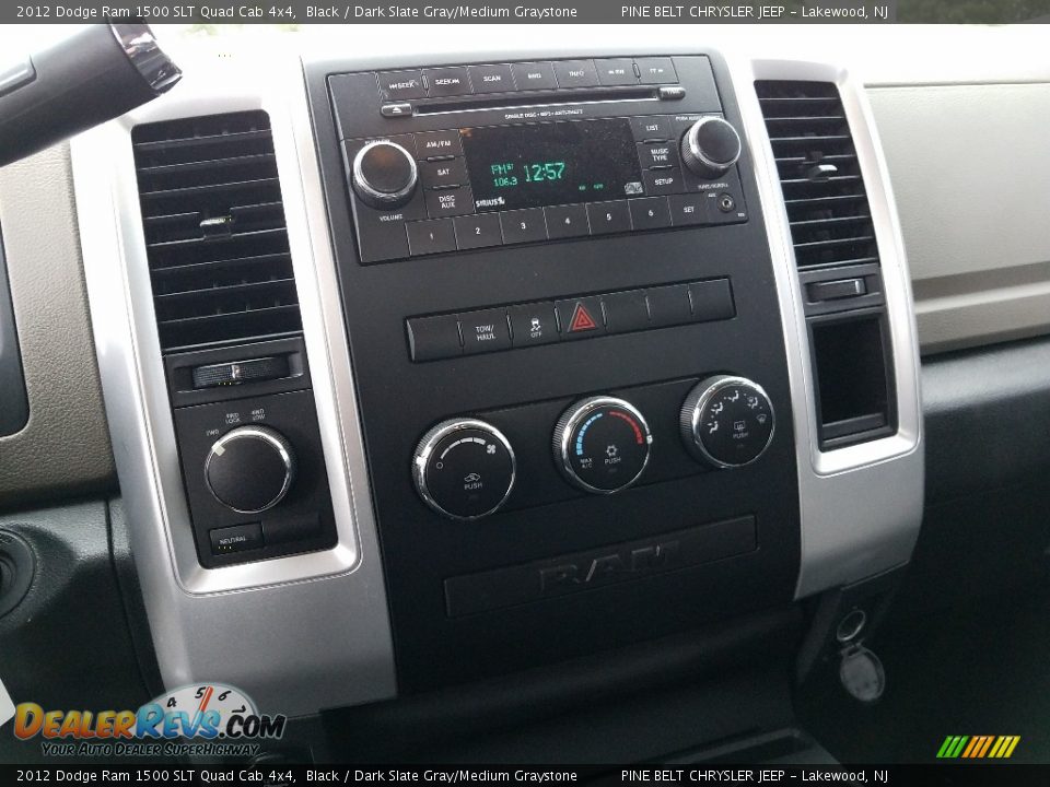 2012 Dodge Ram 1500 SLT Quad Cab 4x4 Black / Dark Slate Gray/Medium Graystone Photo #4