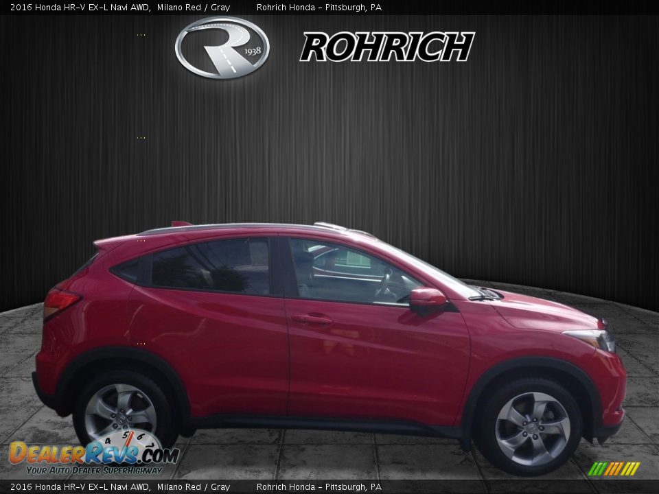 2016 Honda HR-V EX-L Navi AWD Milano Red / Gray Photo #2