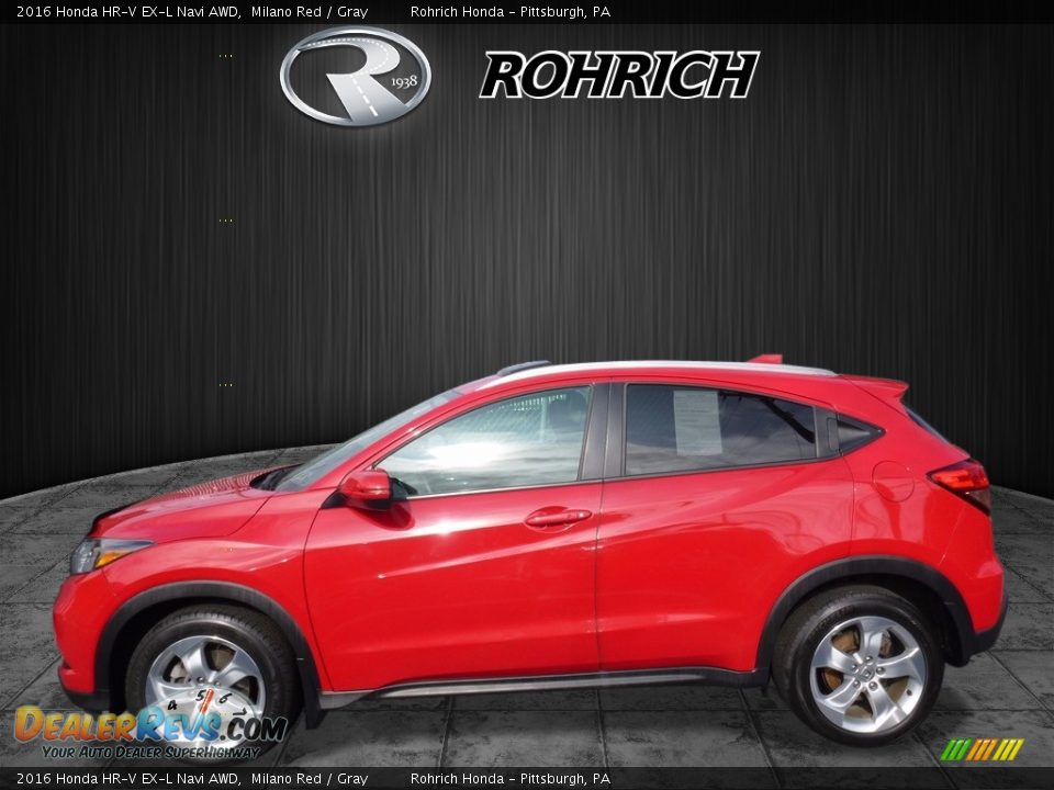 2016 Honda HR-V EX-L Navi AWD Milano Red / Gray Photo #4