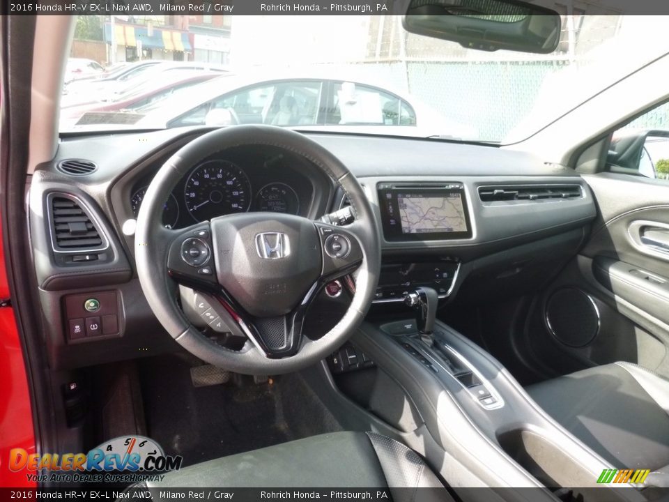 2016 Honda HR-V EX-L Navi AWD Milano Red / Gray Photo #8