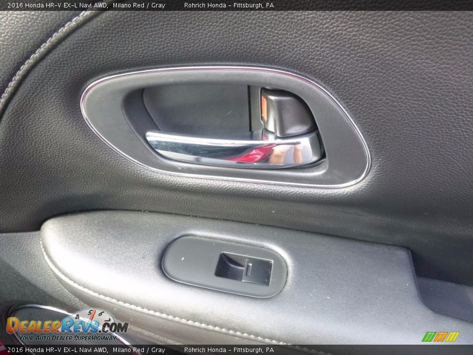 2016 Honda HR-V EX-L Navi AWD Milano Red / Gray Photo #11