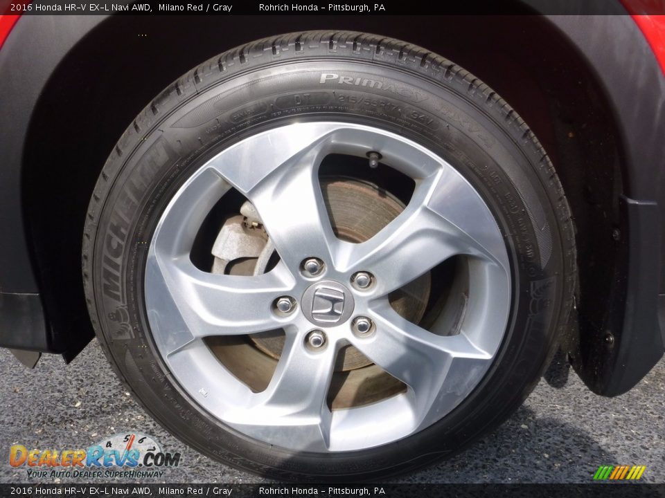 2016 Honda HR-V EX-L Navi AWD Milano Red / Gray Photo #17