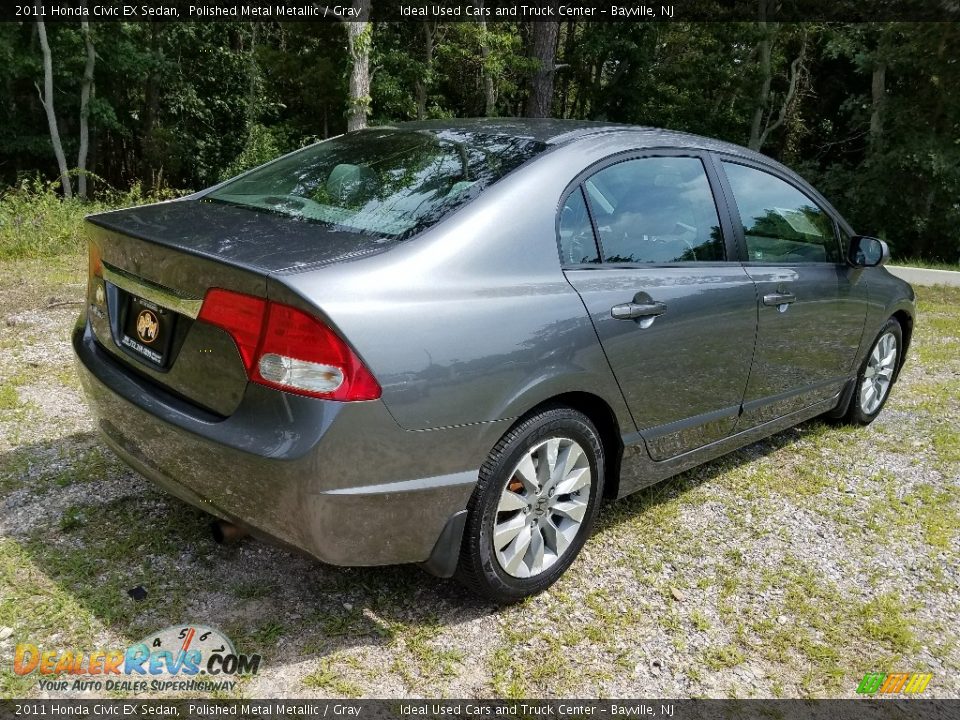 2011 Honda Civic EX Sedan Polished Metal Metallic / Gray Photo #7