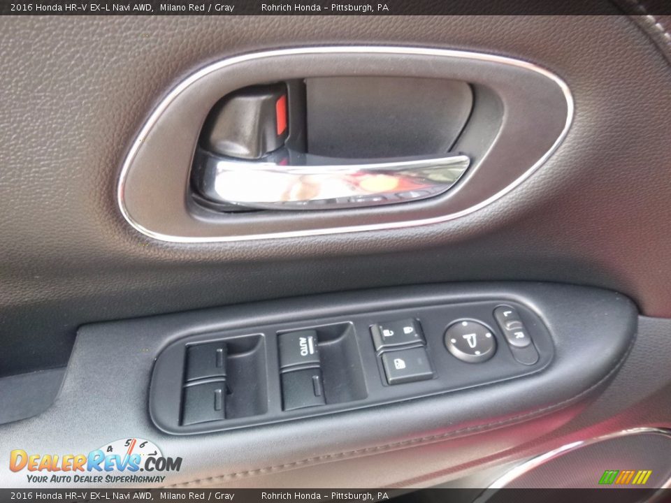 2016 Honda HR-V EX-L Navi AWD Milano Red / Gray Photo #19