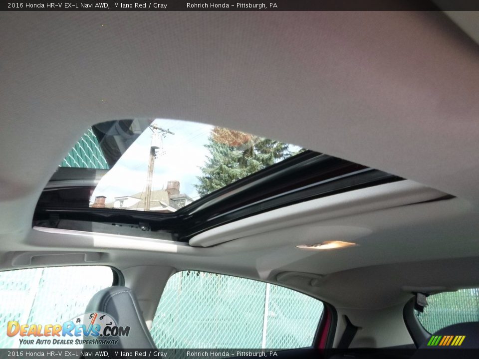 2016 Honda HR-V EX-L Navi AWD Milano Red / Gray Photo #20