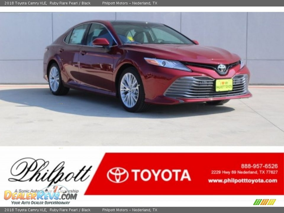 2018 Toyota Camry XLE Ruby Flare Pearl / Black Photo #1